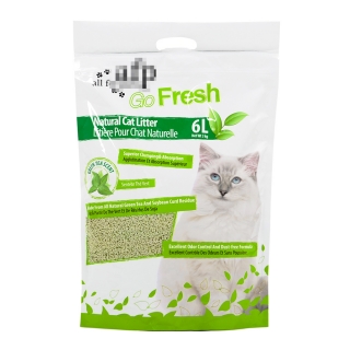 All For Paws(AFP绿茶豆腐猫砂6L无尘除臭结团吸水去味猫厕所用品