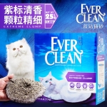 美国EVERCLEAN蓝钻猫砂紫标25磅无尘除臭膨润土猫砂团结环保猫沙