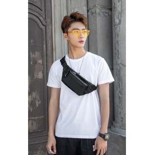 时尚潮流腰包中性防水斜跨包户外骑行斜挎包男士胸包多功能手机包