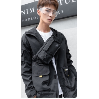 潮牌腰包斜挎包男胸包休闲单肩包户外运动包死飞包手机包小包挎包