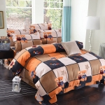 加厚斜纹磨毛四件套卡通床单双人被...