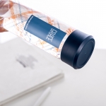 创意简约格子玻璃杯女学生便携随手杯子耐热玻璃茶杯