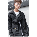 潮牌腰包斜挎包男胸包休闲单肩包户外运动包死飞包手机包小包挎包