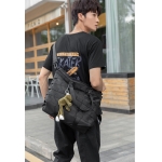 日系潮牌简约单肩包机能风男女斜挎包尼龙布大容量手提包托特包