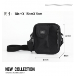 韩版男士单肩包日系潮牌背包帆布邮...