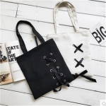 韩版帆布包潮帆布购物袋休闲百搭拉链包包帆布包环保文艺拉链女包