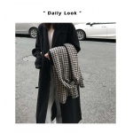 韩版复古文艺格子仿羊绒围巾女冬季ins风加厚保暖百搭披肩围脖男