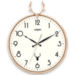 康巴丝客厅14英寸挂钟鹿头