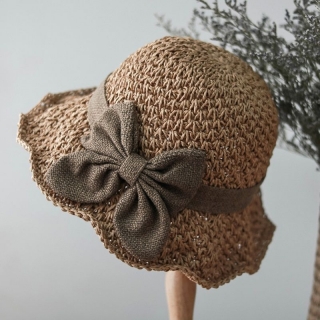 复古夏季遮阳帽圆顶沙滩帽