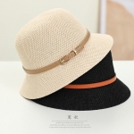 帽子女春夏新款文艺遮阳防晒渔夫帽...