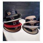 新款草帽女法式平顶礼帽