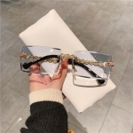 新款网红无框切边时尚防晒太阳镜