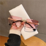 新款网红无框切边时尚防晒太阳镜