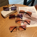 新款网红无框切边时尚防晒太阳镜