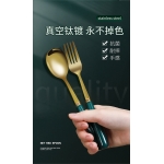 勺子不锈钢304加厚陶瓷柄高颜值网红勺
