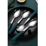 勺子不锈钢304加厚陶瓷柄高颜值网红勺