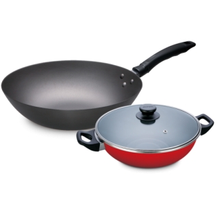 苏泊尔爱家二件套VTP1634T/30cm炒锅+26cm汤
