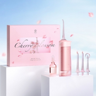 素士便携抽拉式冲牙器W1 樱花粉