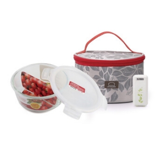 乐扣乐扣 LLG945FU随心乐圆形分隔玻璃保鲜盒三件套