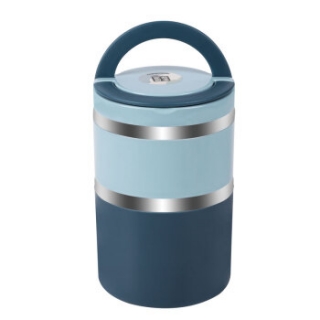 贝卡斯双层不锈钢饭盒930ML CJ-21041 