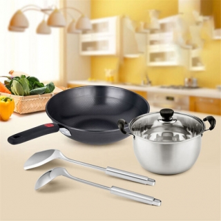 NOKA 德斯特系列-4/炒锅汤锅铲勺4件套  NOKA-21457