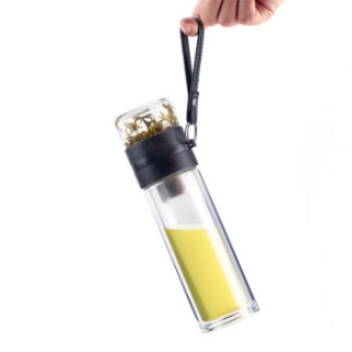 NOKA   500ML双层茶水分离玻璃泡茶杯  NOKA-12003