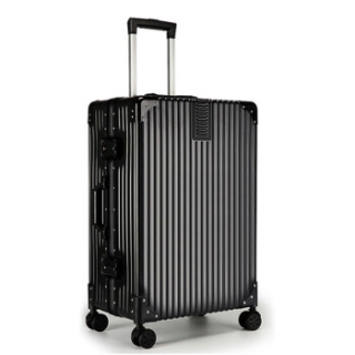 逸出行20寸复古铝框拉杆箱 黑色 XB-1818-20