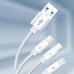 MINISO SO-SJL1129一拖三数据线（银白色）