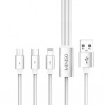 MINISO SO-SJL1129一拖三数据线（银白色）