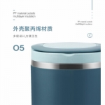 贝卡斯双层不锈钢饭盒930ML CJ-21041 