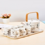 NOKA  8件套大理石纹陶瓷套装水具 NOKA-10822