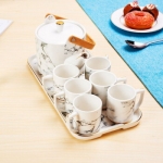 NOKA  8件套大理石纹陶瓷套装水具 NOKA-10822