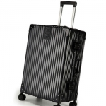 逸出行20寸复古铝框拉杆箱 黑色 XB-1818-20