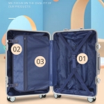 逸出行24寸时尚铝框拉杆箱 蓝色 XB-1819-24