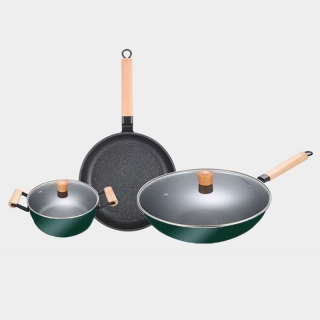 荣事达（Royalstar）麦饭石三件套RG-TZ320SN(M墨绿)