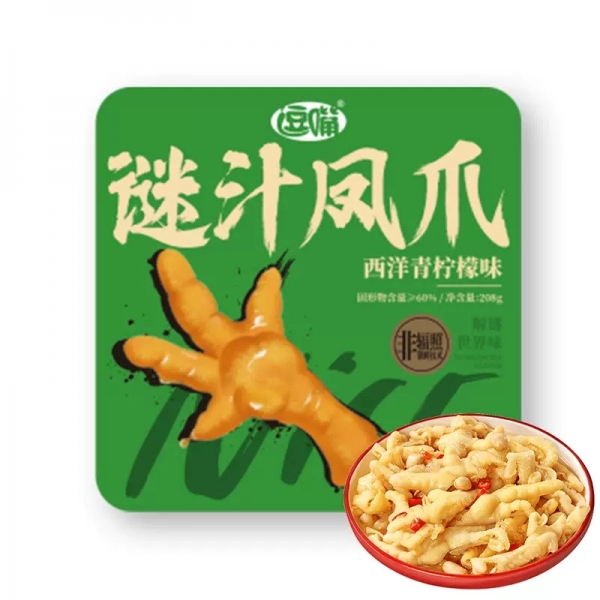 逗嘴 208g谜汁凤爪*1盒装（青柠味）