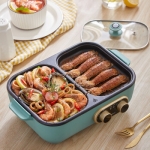 柏翠(petrus)多用途锅烤涮锅 电热锅涮烤一体家用小型PE2320 