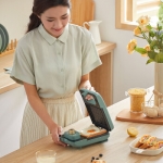 柏翠PE2310早餐机三明治轻食机小型家用 森林绿