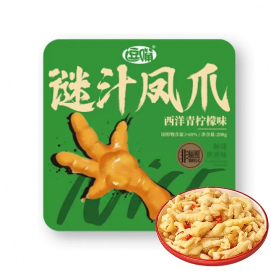 逗嘴 208g谜汁凤爪*1盒装（青柠味）