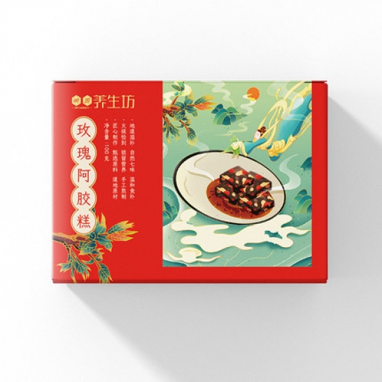 明园养生坊 玫瑰阿胶糕100g（10包*10g)