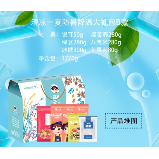 鲜禾鲜 清凉一夏大礼包组合礼盒 鲜禾鲜清凉一夏防暑降温大礼包B