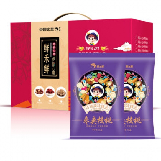 鲜禾鲜核桃/大枣/枣夹核桃礼盒系列 鲜禾鲜多彩心意枣夹核桃礼盒 1000g