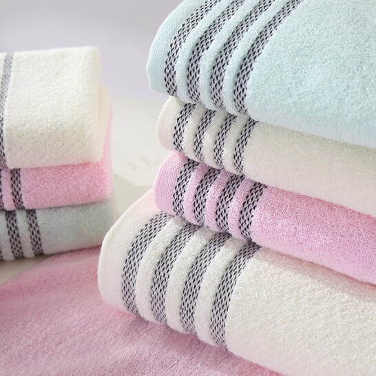 LOVO爱家纯棉毛巾套装/套装三：毛巾×2+方巾×2