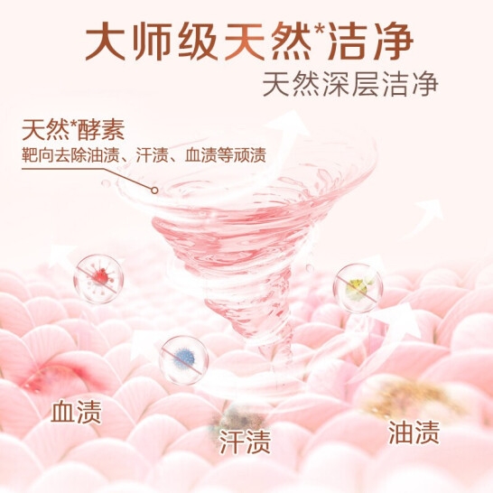 立白大师香氛洗衣液（5袋装） 玫瑰花香(常规款）（L3）