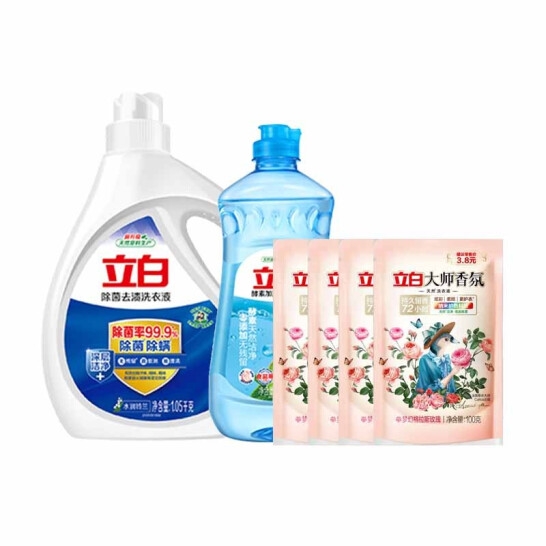 立白除菌洗衣液1.05kg酵素洁净六件套（1905g）（普通装）