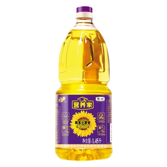 中粮福临门营养家黄金小黑葵葵花仁油1.45L