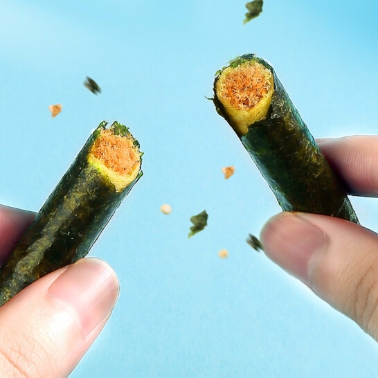 百草味海苔肉松蛋卷100g(罐装）*3（L5）