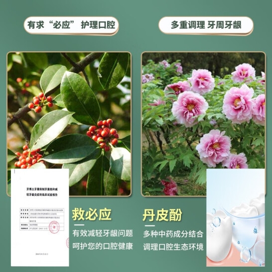 牙博士新品中药牙膏125g