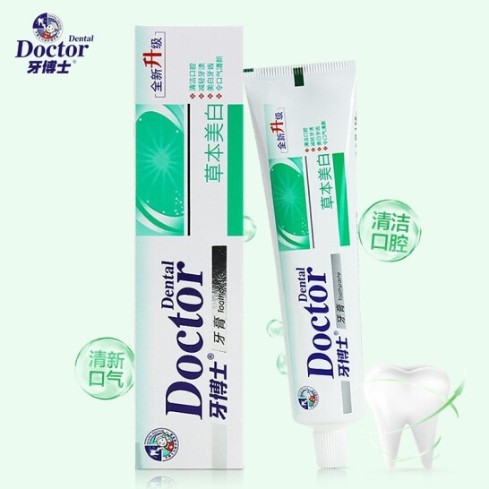 牙博士草本美白牙膏180g*3