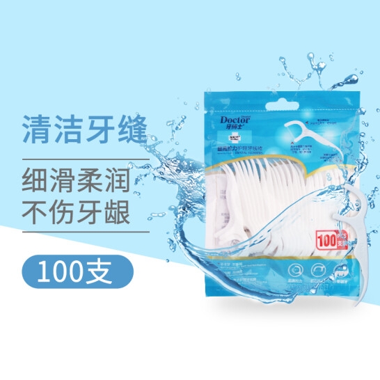 牙博士加配疗超高拉力护理牙线棒100支/袋